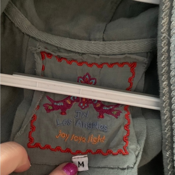 Johnny Was Duster Vest Womens M Gray Embroidered Linen Belted NEW with TAGS - Picture 7 of 8